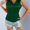 Women's Solid Color Casual Elegant Button Satin Shirt