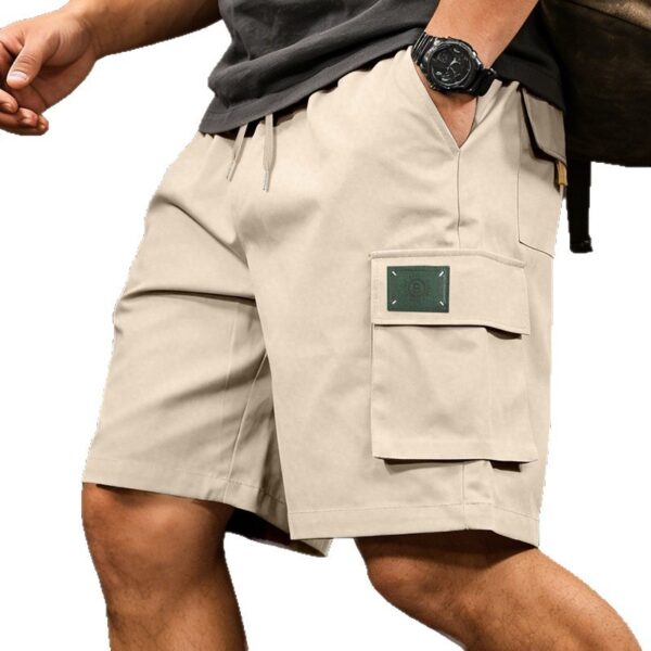ffbdd3e1-af6f-45f1-906a-308fa37a2bd7.jpg Men's Comfortable Loose Elastic Casual Multi-Pocket Cargo Shorts